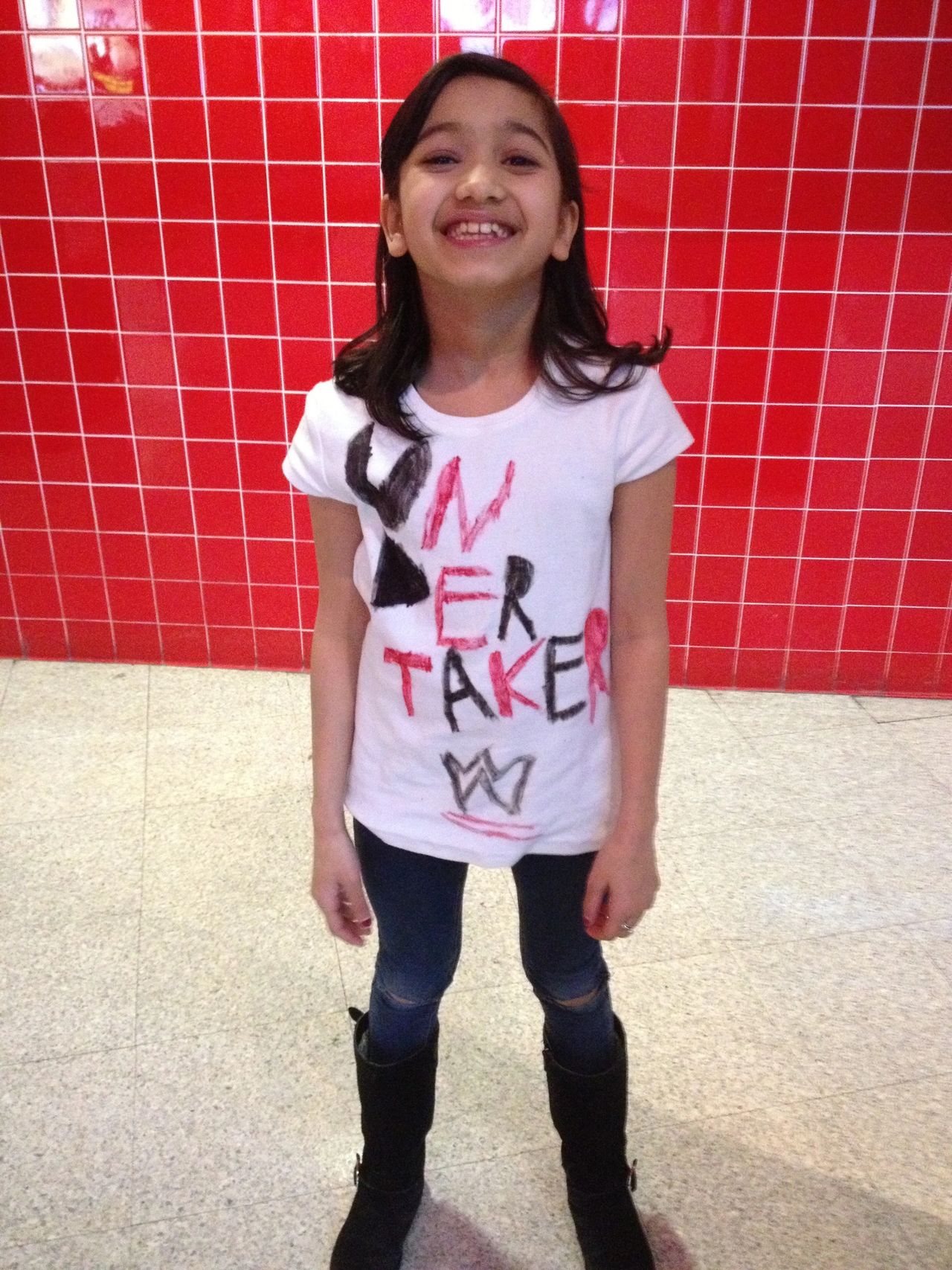 Meera's homemade Undertaker t-shirt Meera's homemade Undertaker t-shirt